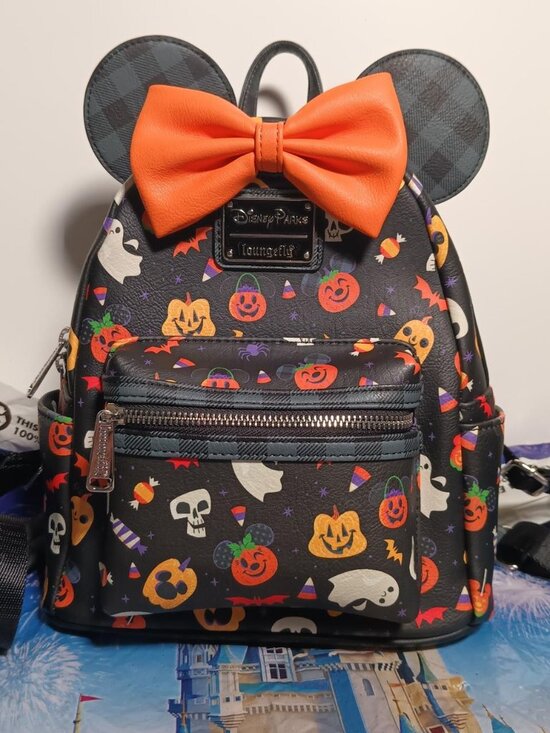 Disney Parks Loungefly Minnie Mouse Treats Halloween Mini Backpack main image 4